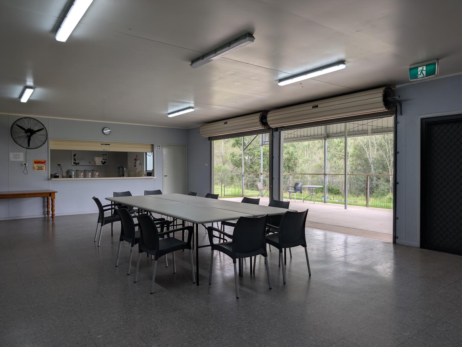 Community seating and conversation space at the rec centre.