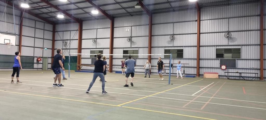 Community members in the Mount Perry Sport and Recreation space.